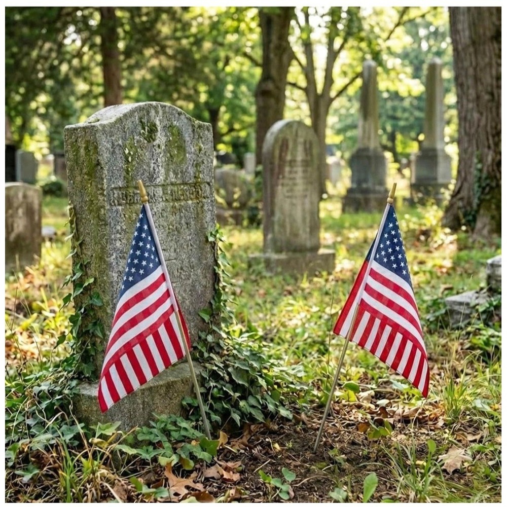 Small American Flag on Stick 3 Pcs 12x18 inch for 250th Anniversary 3‎ pack - Picture 3 of 7